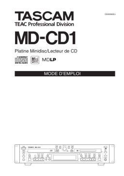 Tascam MD-CD1 Manuel utilisateur