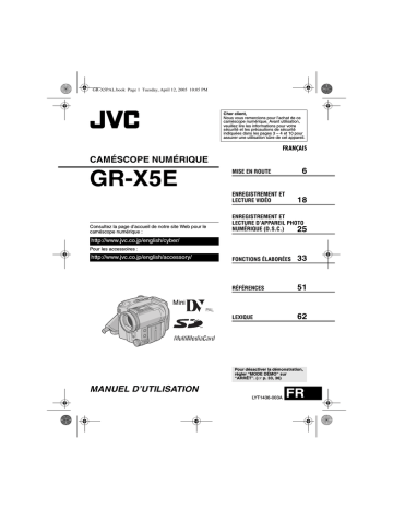 JVC GR X5E Manuel utilisateur | Fixfr