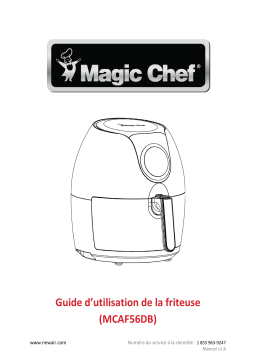 NewAir MCAF56DB-REM Remanufactured Magic Chef® 5.6 Quart Family-Sized Digital XL Air Fryer  Manuel utilisateur