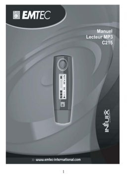 Emtec LECTEUR MP3 C215 Manuel utilisateur