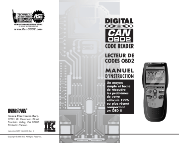 Manuel du propriétaire | Innova 3150 ABS + CanOBD2 Diagnostic Tool Manuel utilisateur | Fixfr