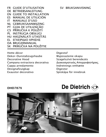 Manuel du propriétaire | De Dietrich DHG787X Manuel utilisateur | Fixfr