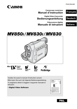 Canon MV850i Manuel utilisateur