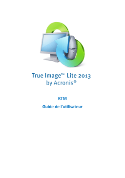 ACRONIS True Image Lite 2013 Manuel utilisateur