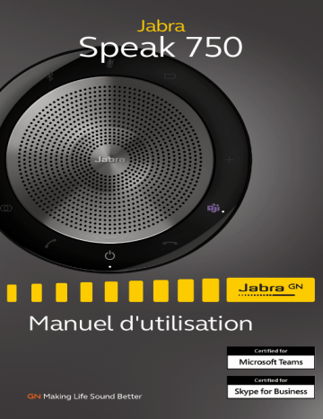 Speak 750 - MS Teams | Speak 750 - UC | Jabra Speak 750 Manuel utilisateur | Fixfr