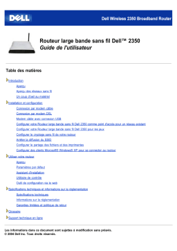 Dell 2350 Wireless Broadband Router electronics accessory Manuel utilisateur
