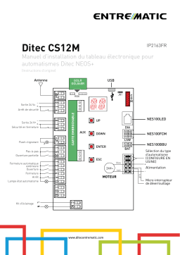 Entrematic Ditec CS12M - IP2163 Manuel utilisateur