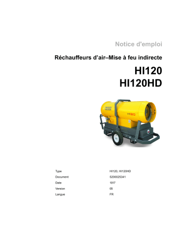 Wacker Neuson HI120HD Indirect Fired Air Heater Manuel utilisateur | Fixfr