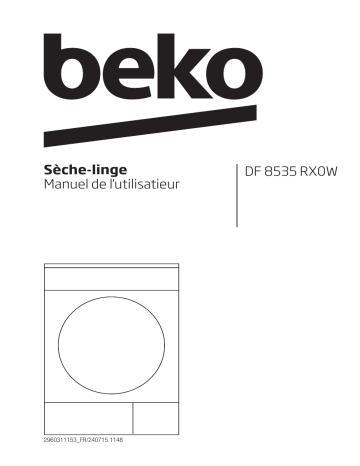 Manuel du propriétaire | Beko BDS8534W Manuel utilisateur | Fixfr