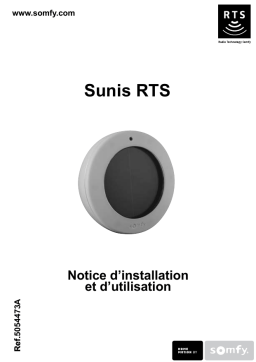 Somfy SUNIS RTS Manuel utilisateur