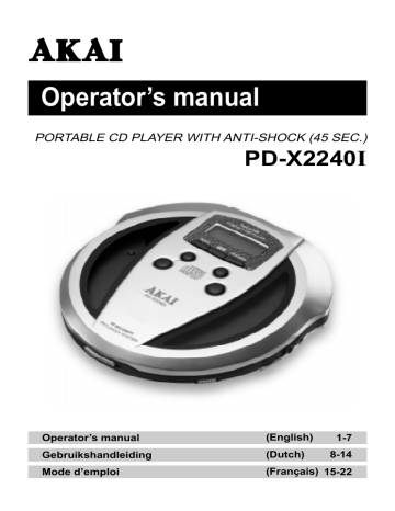 Manuel du propriétaire | Akai PDX2240 Manuel utilisateur | Fixfr