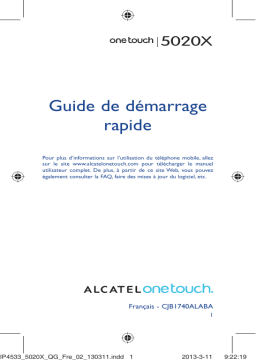 Alcatel 5020X Manuel utilisateur