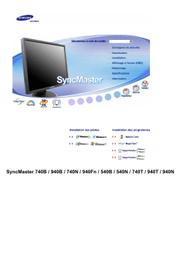 Samsung SYNCMASTER 740B Manuel utilisateur