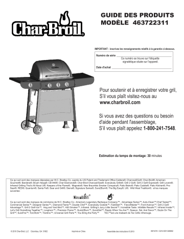 Charbroil 463722311 Bbq And Gas Grill Guide d'installation | Fixfr
