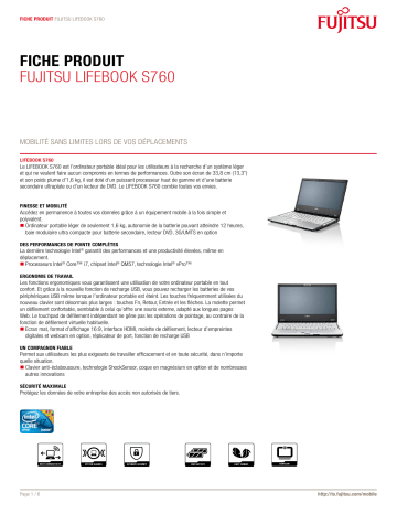 Manuel du propriétaire | FUJITSU SIEMENS LIFEBOOK S760 Manuel utilisateur | Fixfr