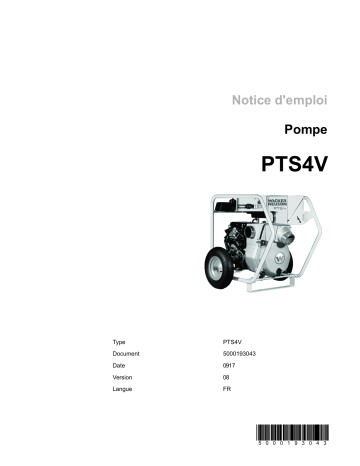 PTS4V | PTS4V(I) | Wacker Neuson PTK4 Self Priming Trash Pump Manuel utilisateur | Fixfr