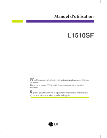 LG L1510SF Manuel du propriétaire | Fixfr