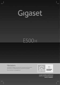 Gigaset E 500H Manuel utilisateur