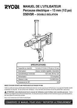 Ryobi D50VSR Manuel utilisateur