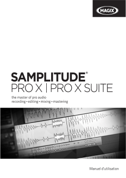 MAGIX Samplitude Pro X Manuel utilisateur