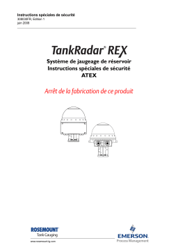 Rosemount TankRadar Rex Système de jaugeage de réservoir Manuel utilisateur