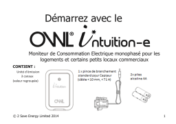 OWL Intuition -E Manuel utilisateur