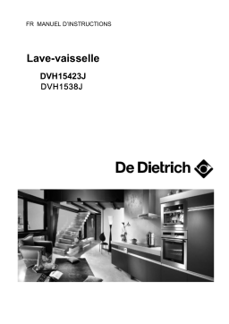 De Dietrich DVH15423J Lavavajillas integrable de 60 cm Manuel utilisateur