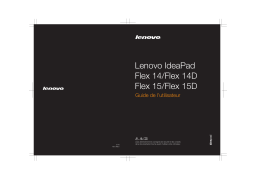 Lenovo IdeaPad Flex 14D Manuel utilisateur