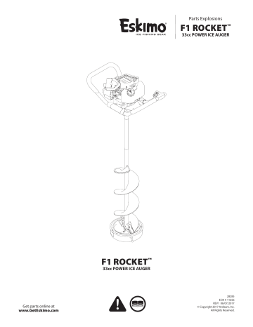 F1R08 | Information produit | Eskimo F1 Rocket 33 cc 8 in. Ice Auger Manuel utilisateur | Fixfr