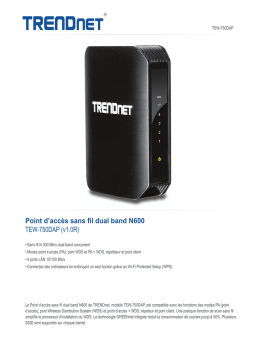 Trendnet TEW-750DAP N600 Dual Band Access Point Fiche technique