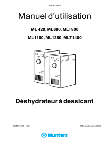 Munters 190TFR-1035-H1604 Manuel du propriétaire | Fixfr