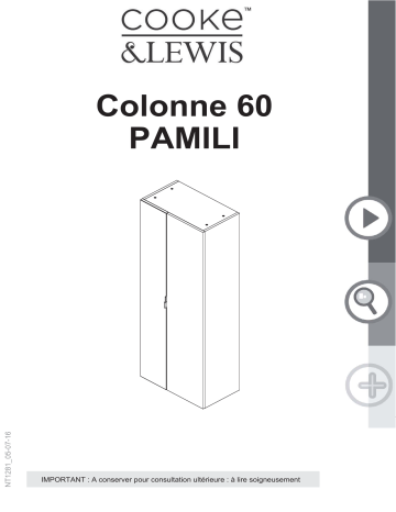 Castorama Colonne de salle de bains marron glacé Cooke & Lewis Pamili 60 cm Mode d'emploi | Fixfr
