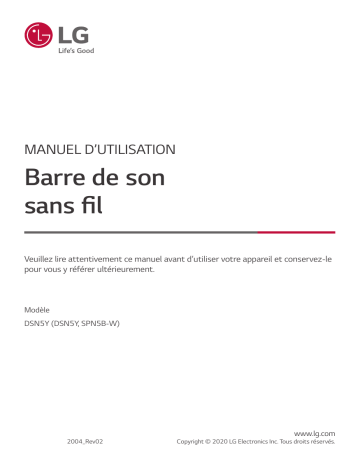 LG DSN5Y Manuel du propriétaire | Fixfr