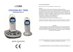 UCOM COCOON 951 TWIN Manuel utilisateur