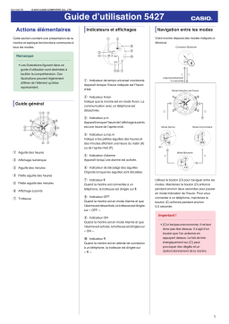Casio 5427 Manuel utilisateur