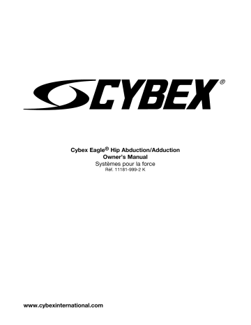 Manuel du propriétaire | Cybex International 11181_HIP AB-AD Manuel utilisateur | Fixfr