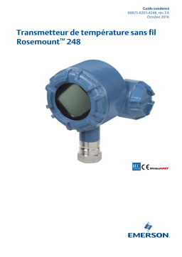 Rosemount 248 Transmetteur de température sans fil Manuel utilisateur