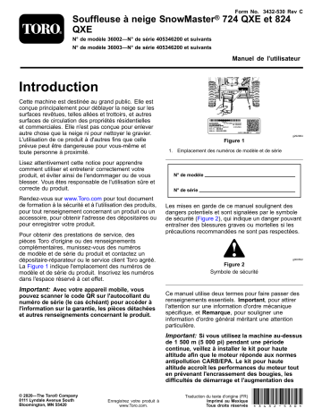 SnowMaster 824 QXE Snowthrower | Toro SnowMaster 724 QXE Snowthrower Manuel utilisateur | Fixfr