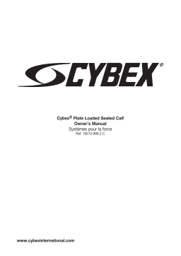 Cybex International 16210 SEATED CALF Manuel utilisateur