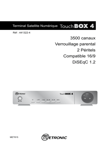 Manuel du propriétaire | Metronic TERMINAL NUMERIQUE TOUCHBOX 4 Manuel utilisateur | Fixfr