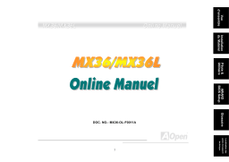 AOpen MX36L Manuel utilisateur