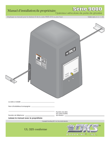 DKS  9000 Manuel utilisateur | Fixfr