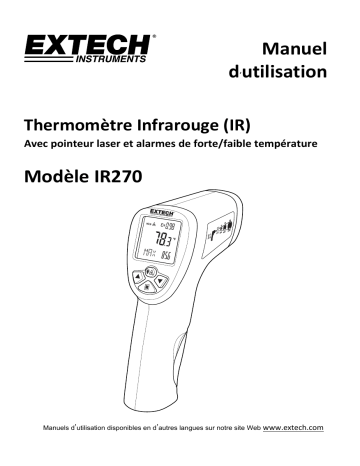 Extech Instruments IR270 IR Thermometer Manuel utilisateur | Fixfr