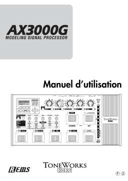 Korg AX3000G Manuel utilisateur