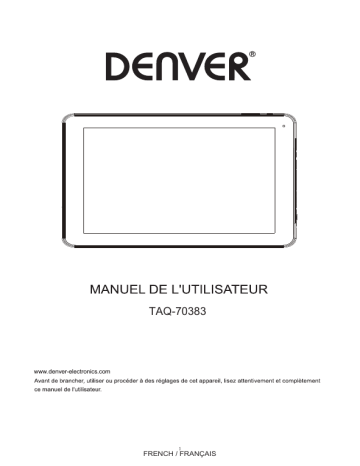 Denver TAQ-70383 7” Quad Core Android tablet Manuel utilisateur | Fixfr