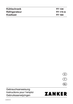 ZANKER TT184 Réfrigérateur Manuel utilisateur