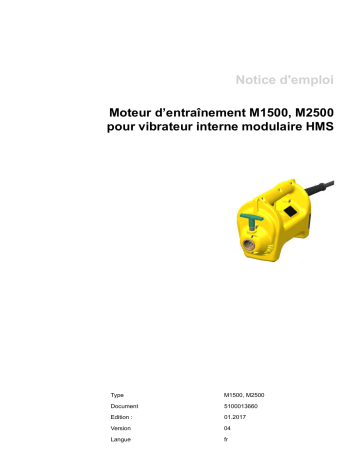 M2500/230 EU | M1500/120 GB | M1500/230 EU | Wacker Neuson M2500/120 GB Modular Internal Vibrator Manuel utilisateur | Fixfr