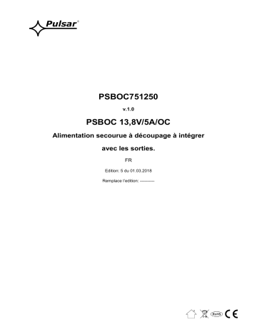 Mode d'emploi | Pulsar PSBOC751250 Manuel utilisateur | Fixfr