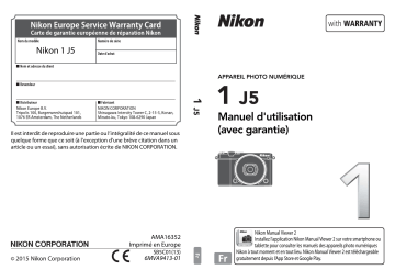 Mode d'emploi | Nikon 1 J5 Manuel utilisateur | Fixfr