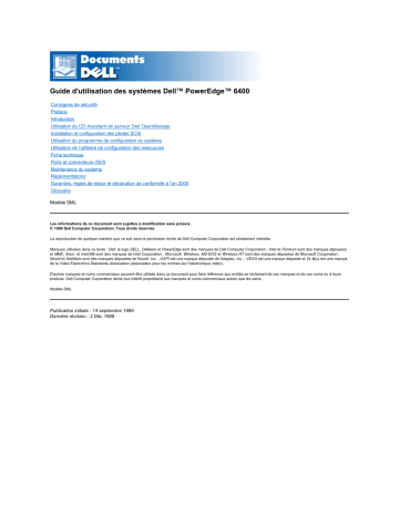 Dell PowerEdge 6400 server Manuel utilisateur | Fixfr